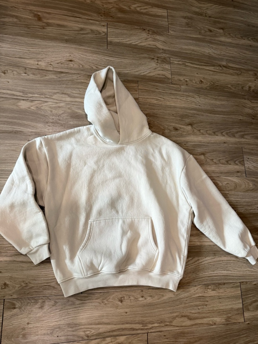 Cream Hooded Sweatshirt - Classic Pullover Hoodie